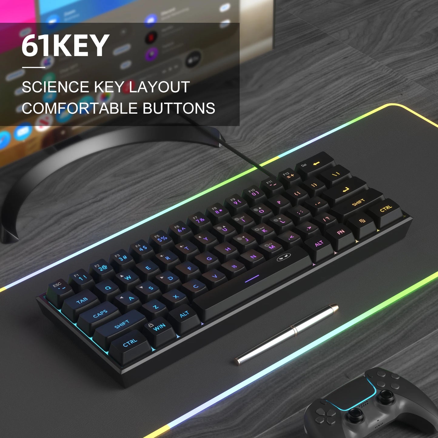 MageGee RGB Compact Gaming Keyboard