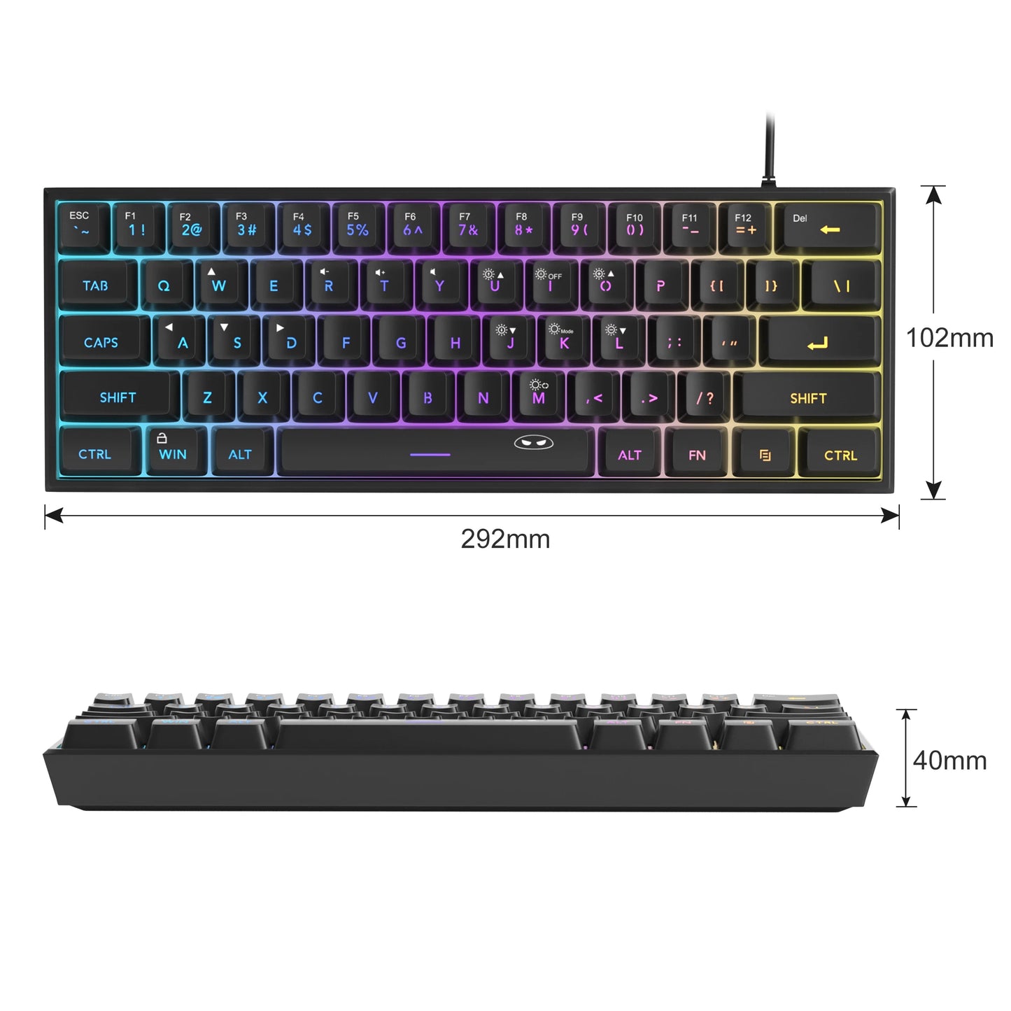MageGee RGB Compact Gaming Keyboard