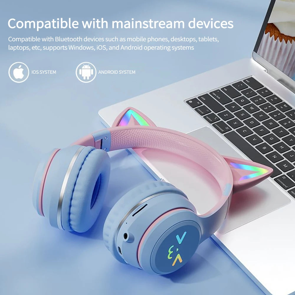 WYMECT Cat Ear Headphones