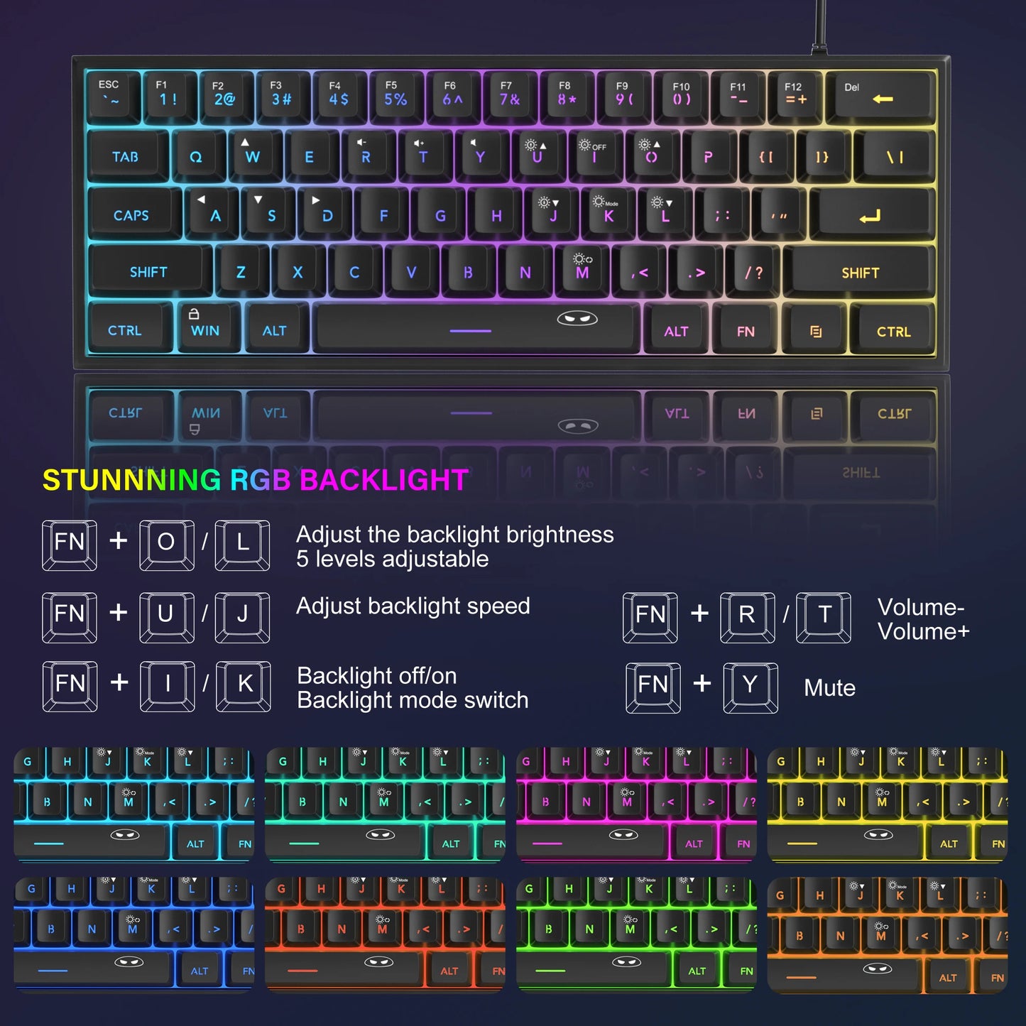 MageGee RGB Compact Gaming Keyboard